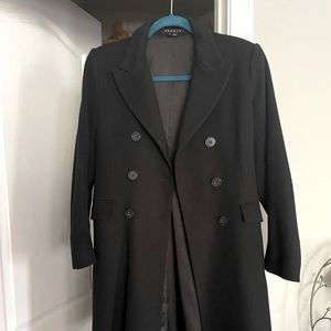 Theory wool coat in black size s. Gently used